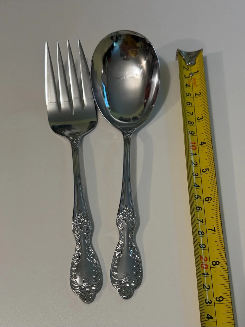 Vtg Wm. Rogers & Son 2-Pc Hostess Serving Set Lg Fork & Spoon